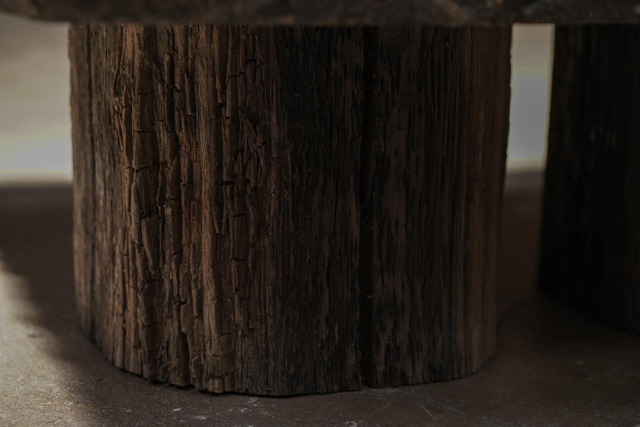Belgian Chiseled Stone Coffee Table For Sale