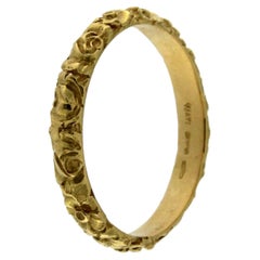 Chiseled Yellow Gold Ring 18 Karat