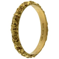Chiseled Yellow Gold Ring 18 Karat