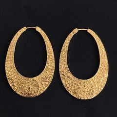Chiselled Hinged Earhoops