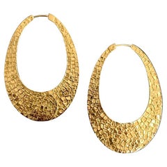 Chiselled Hinged Earhoops