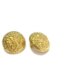 Chiselled Yellow Gold Earrings, 18 Karat