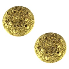 Boucles d'oreilles Chiselled en or jaune 18 carats