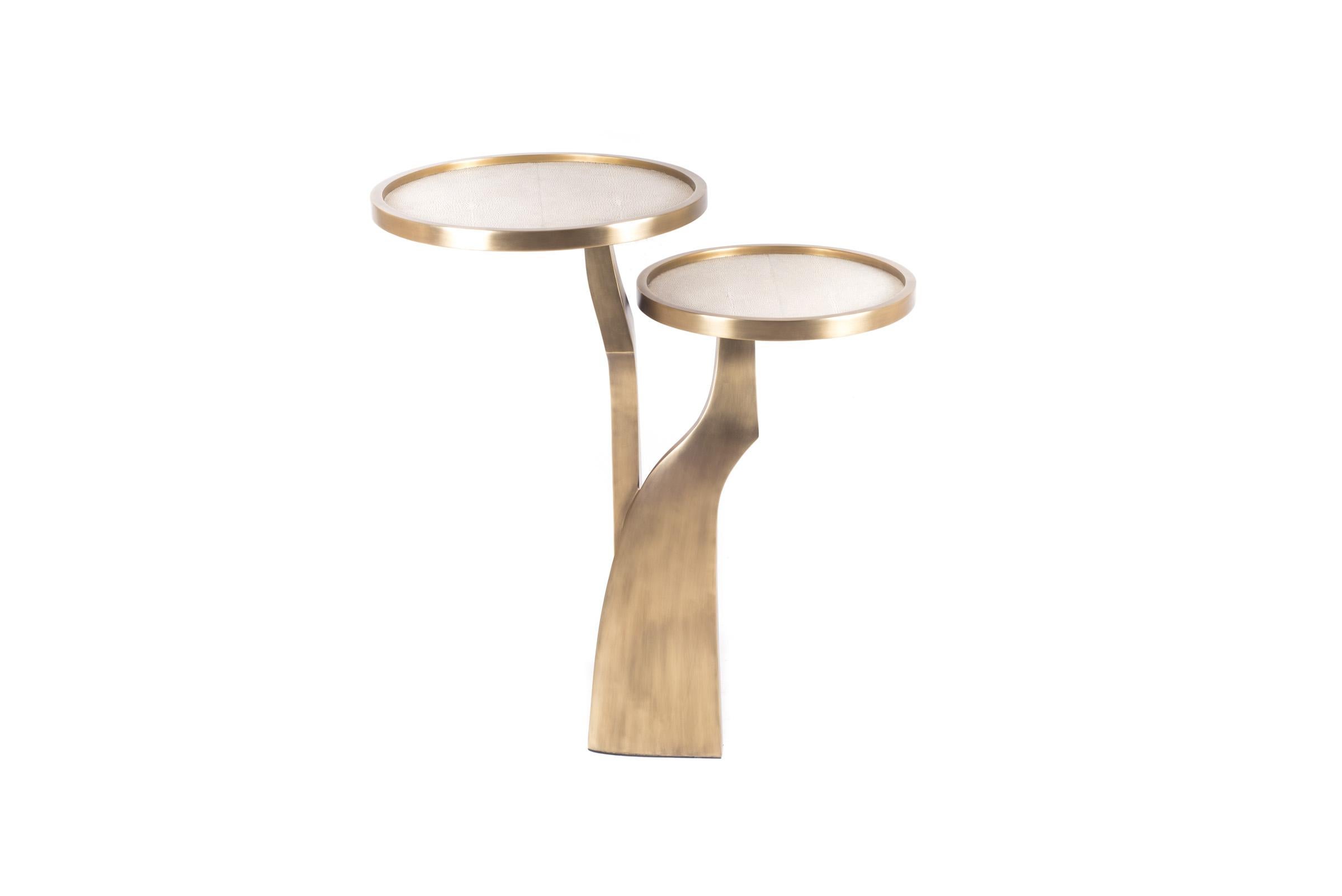 Table d'appoint à deux plateaux 