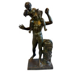 Chiurazzi Grand Tour Bronze of a Satyr and Infant Dionysus, Naples, circa 1880