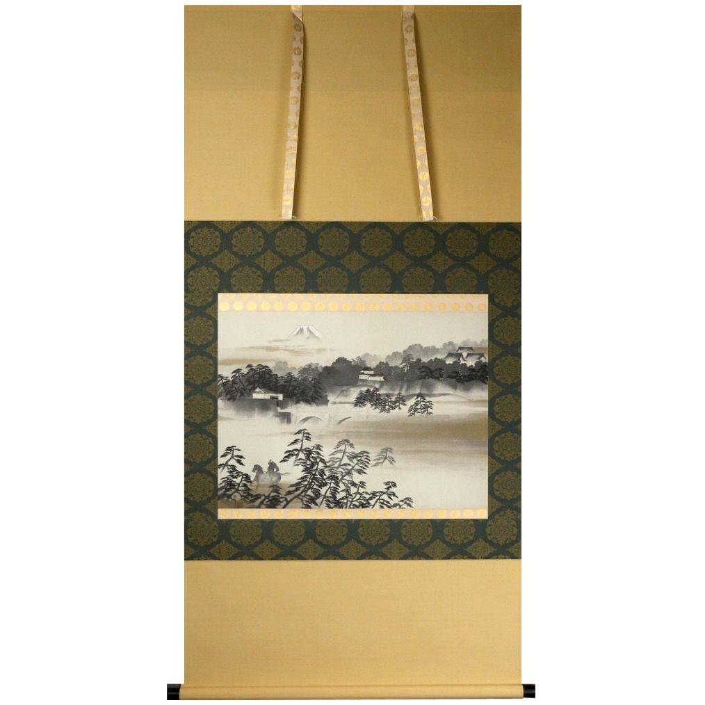 Chiyoda Castle 19th-20th Century Scroll Painting Japan Artist Taikan Yokoyama For Sale