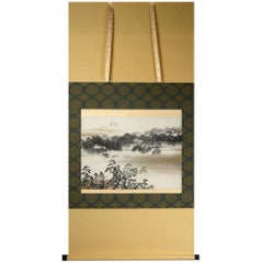 Antique Chiyoda Castle 19th-20th Century Scroll Painting Japan Artist Taikan Yokoyama