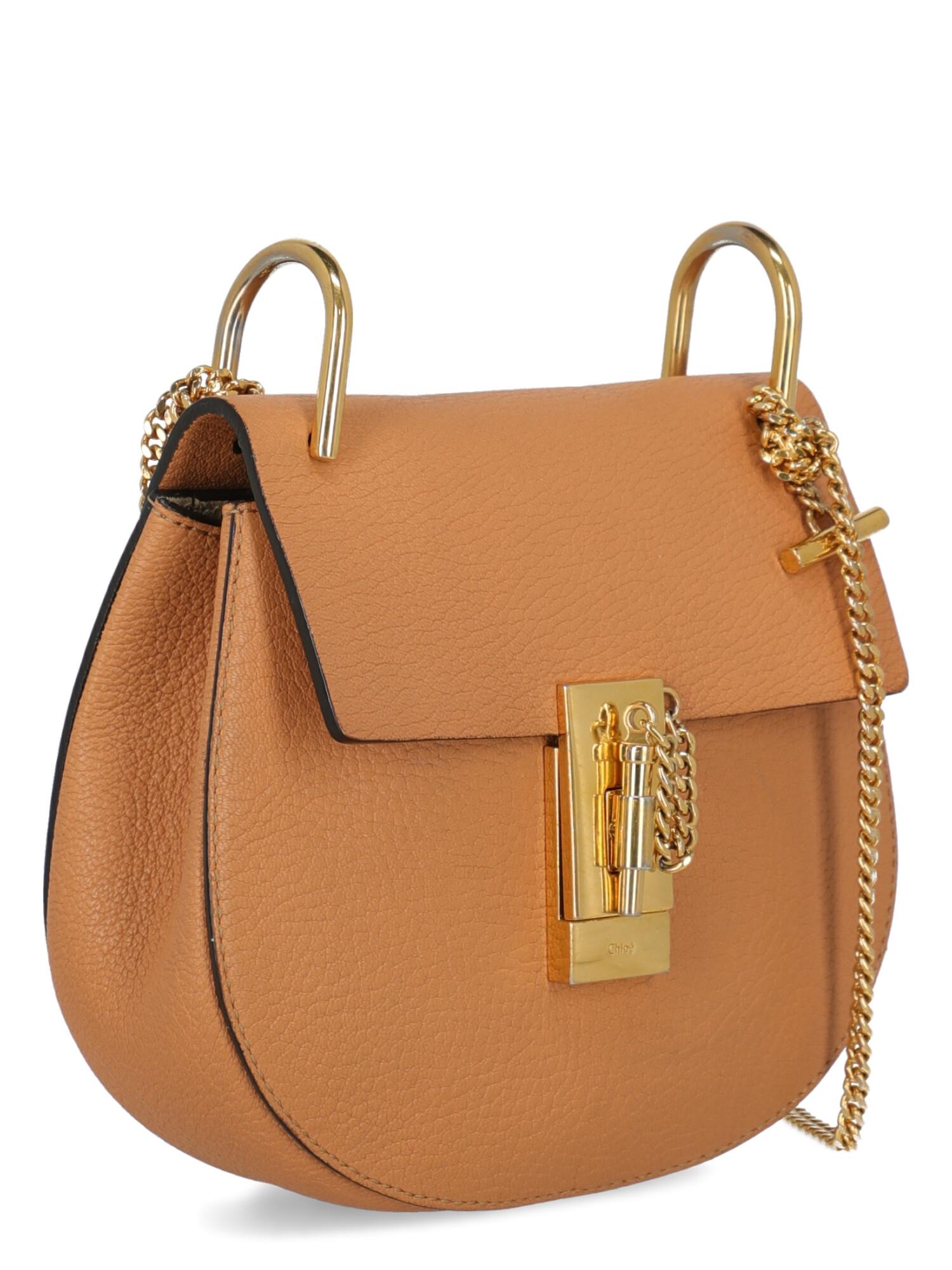 ChloÃ© Woman Shoulder bag Drew Orange Leather In Good Condition For Sale In Milan, IT