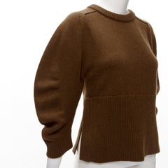 CHLOE 100% cashmere brow round puff sleeve cropped sweater S