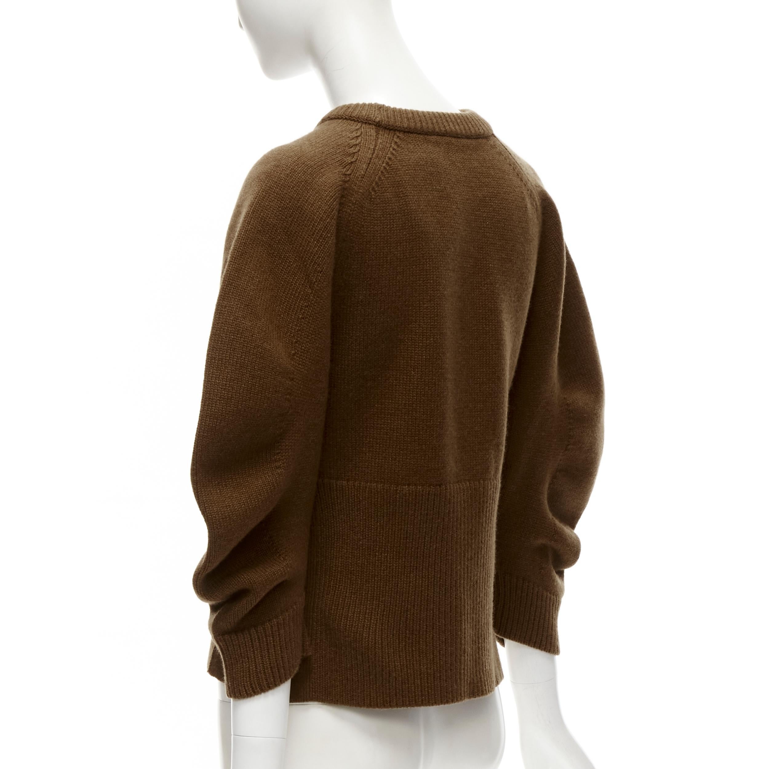 CHLOE Pull court à manches bouffantes en 100% cachemire S en vente 1