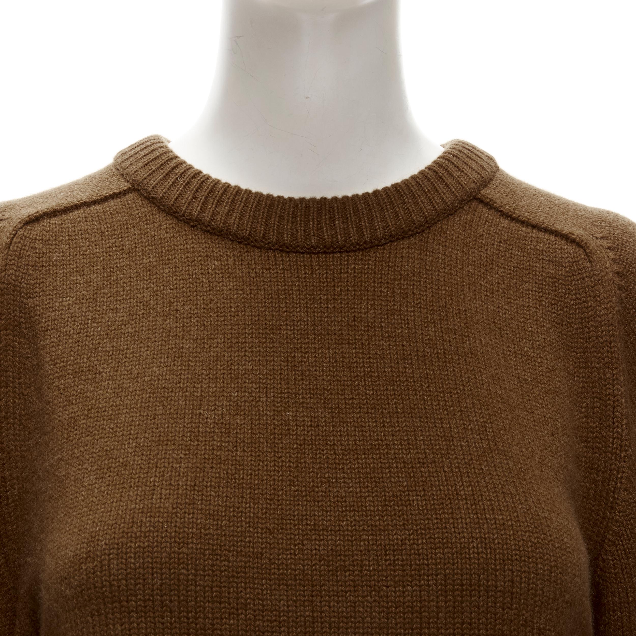 CHLOE Pull court à manches bouffantes en 100% cachemire S en vente 2
