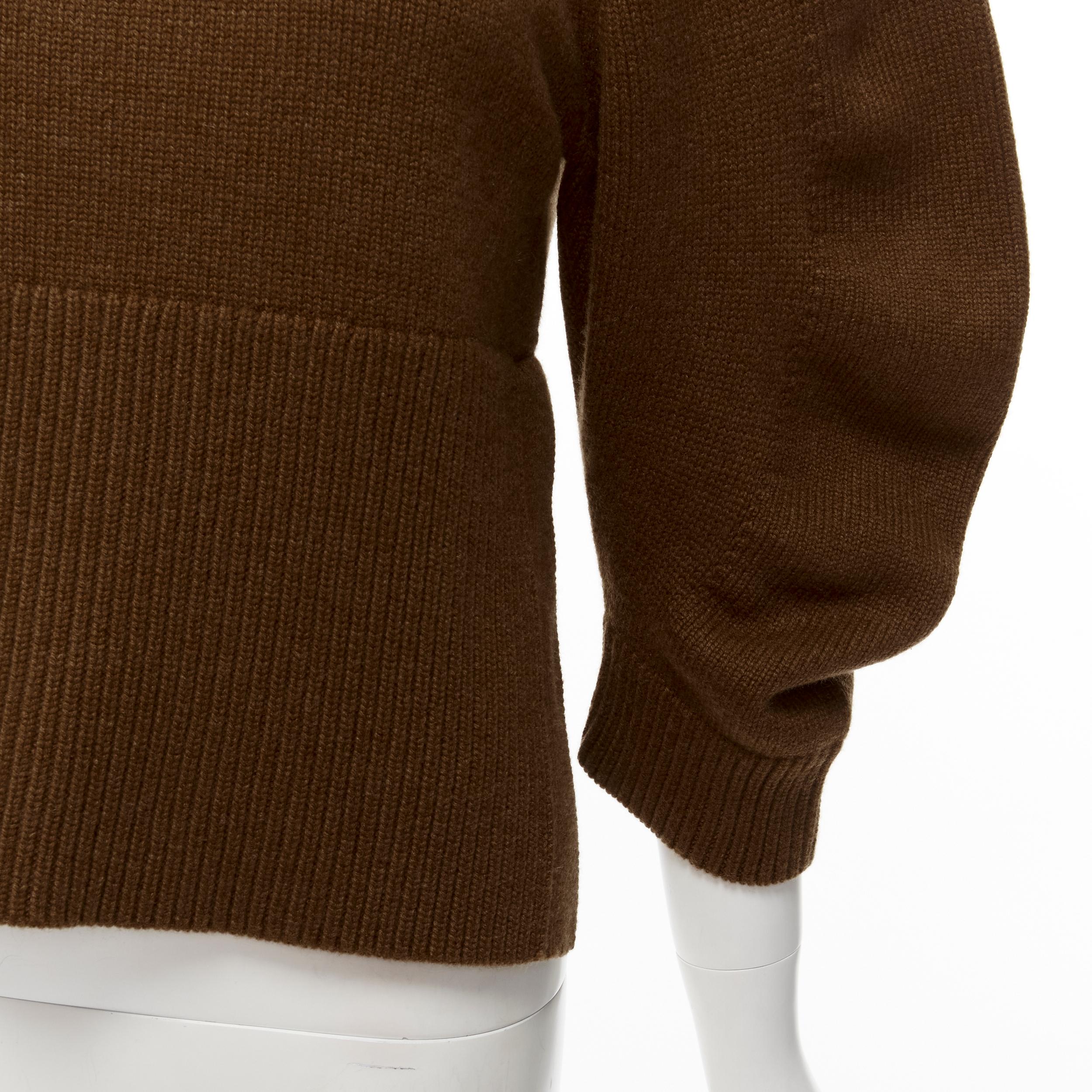 CHLOE Pull court à manches bouffantes en 100% cachemire S en vente 3