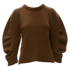 CHLOE 100% cashmere brow round puff sleeve cropped sweater S