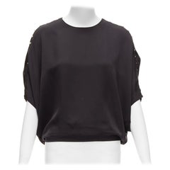 CHLOE haut dolman en soie 100 % orné de perles noires FR34 XS