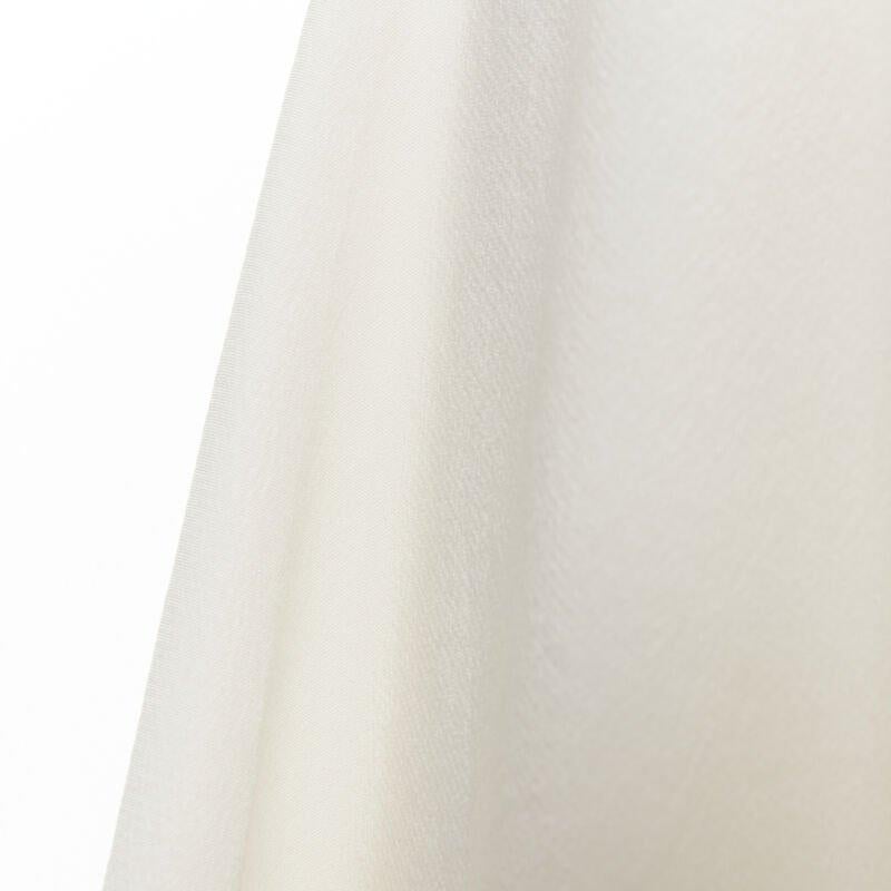 CHLOE 100% seda blanco leche espalda abierta abierta top manga corta FR34 XS en venta 5