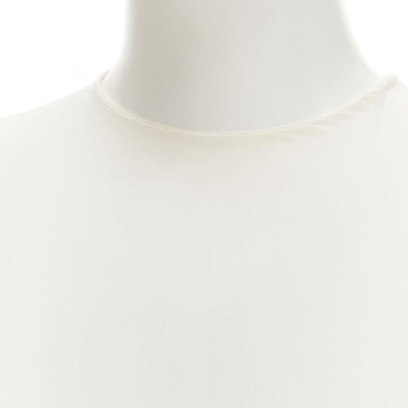 CHLOE 100% seda blanco leche espalda abierta abierta top manga corta FR34 XS en venta 2