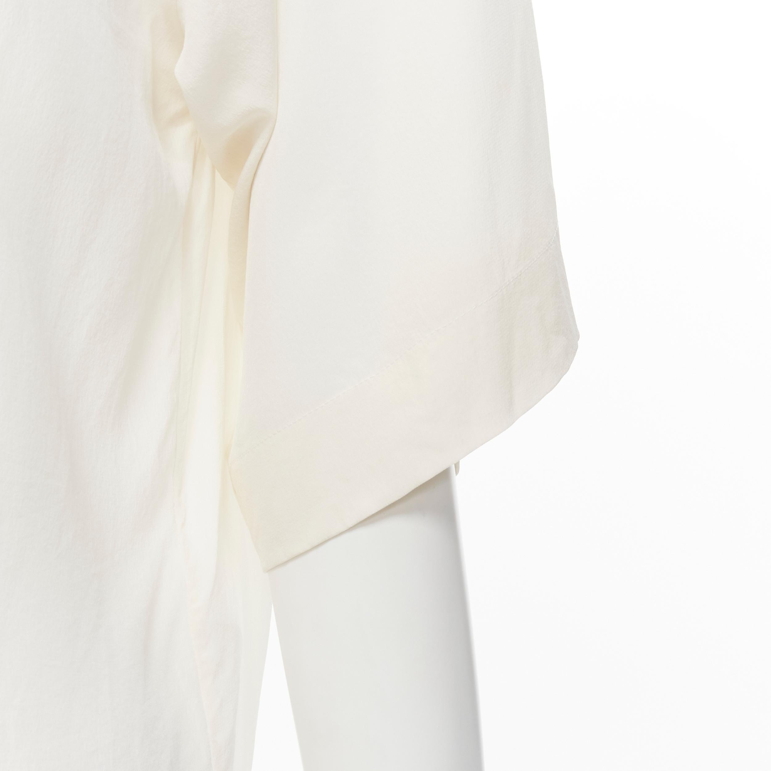 Women's CHLOE 100% silk milk white split open back short sleeve top FR34 XS For Sale