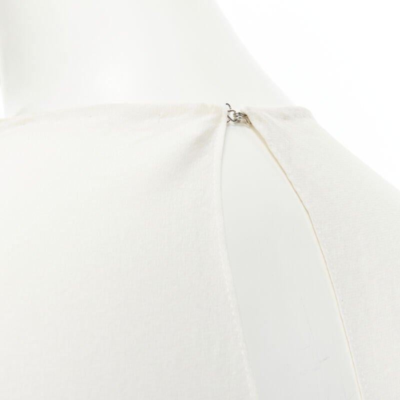 CHLOE 100% seda blanco leche espalda abierta abierta top manga corta FR34 XS en venta 4