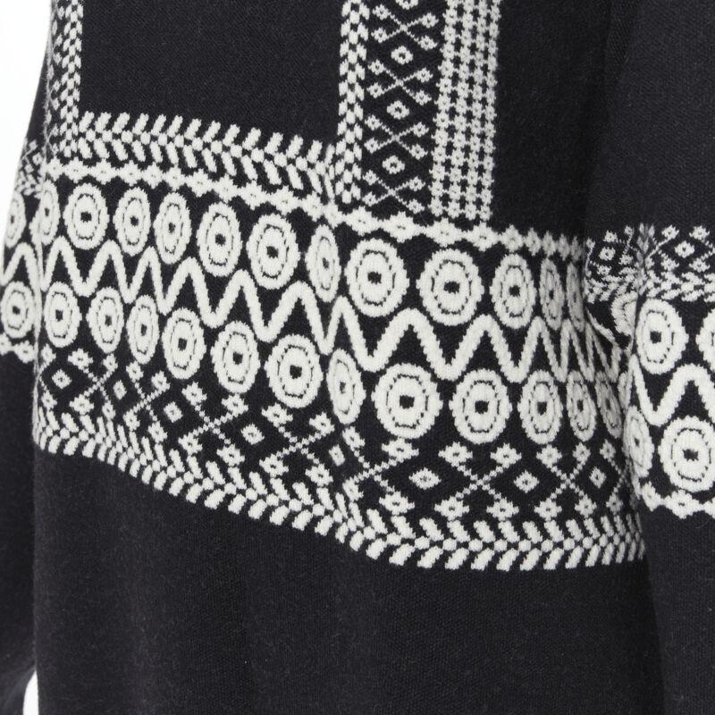 CHLOE 100% wool black white intarsia woven long sleeve sweater pullover XS
Reference: TGAS/B00737
Brand: Chloe
Model: Black sweater
Material: Wool
Color: Black, White
Pattern: Solid
Extra Details: Oversized long length fit.
Made in: