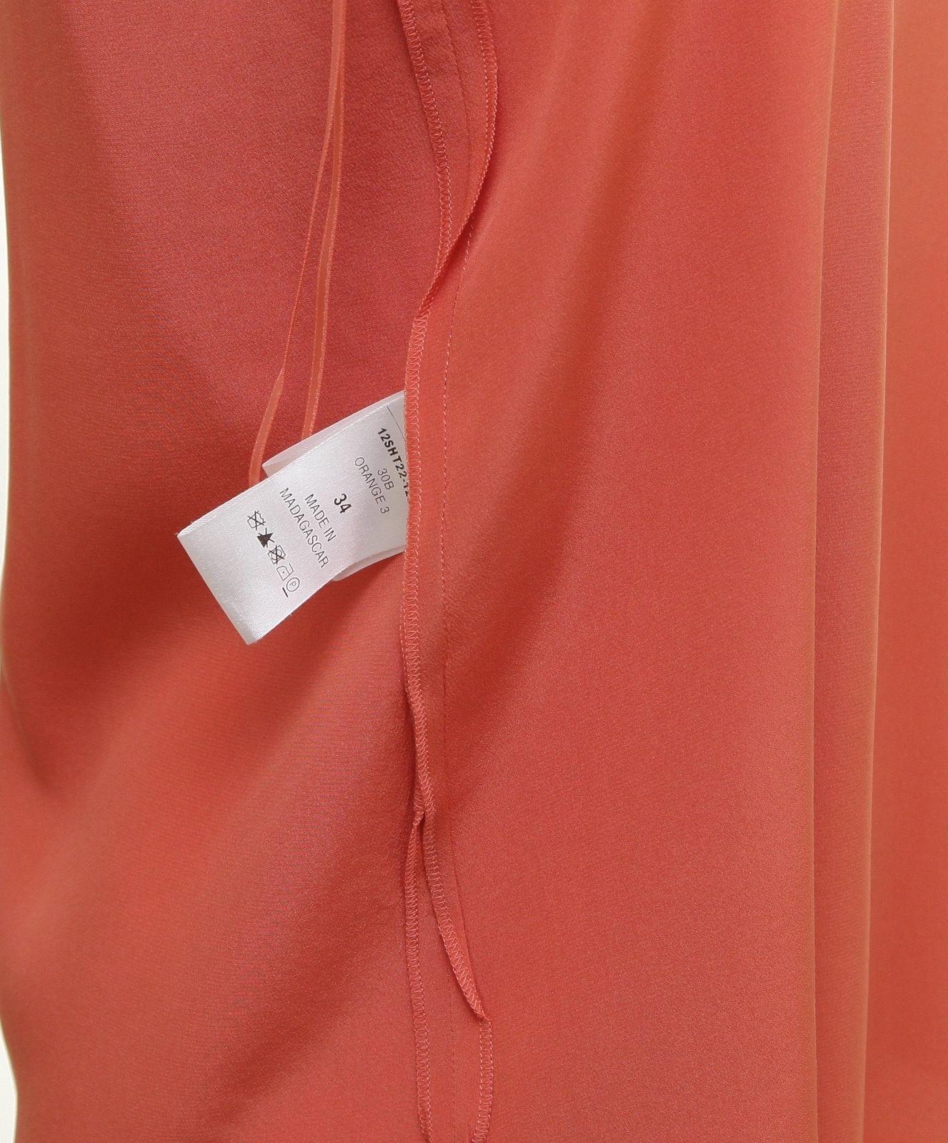 Chloe Orange Silk Sleeveless Blouse Top Dress Shirt 34 12S For Sale 2