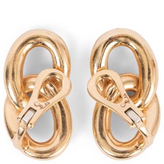 CHLOE 18k Rose Gold CATENE CHAIN Ear Clips Earrings