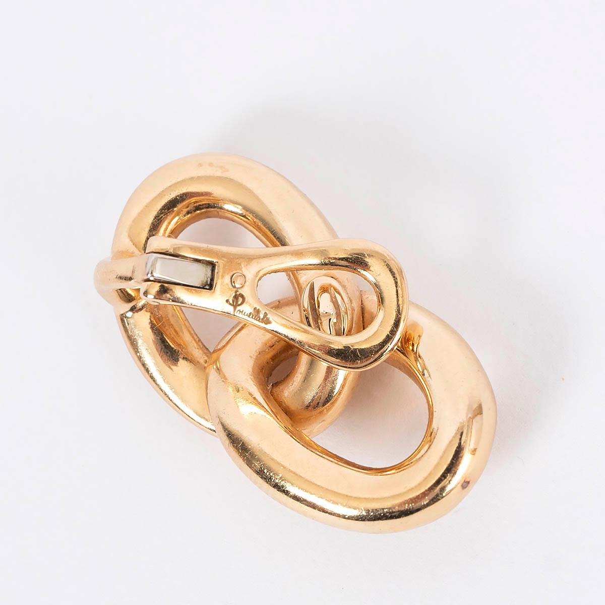 CHLOE 18k Rose Gold CATENE CHAIN Ear Clips Earrings For Sale 1