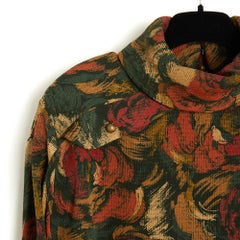 Chloe 1985s Top FR40 Oversized Autumn Silk Blouse UK12 US10 Chloé Karl Lagerfeld