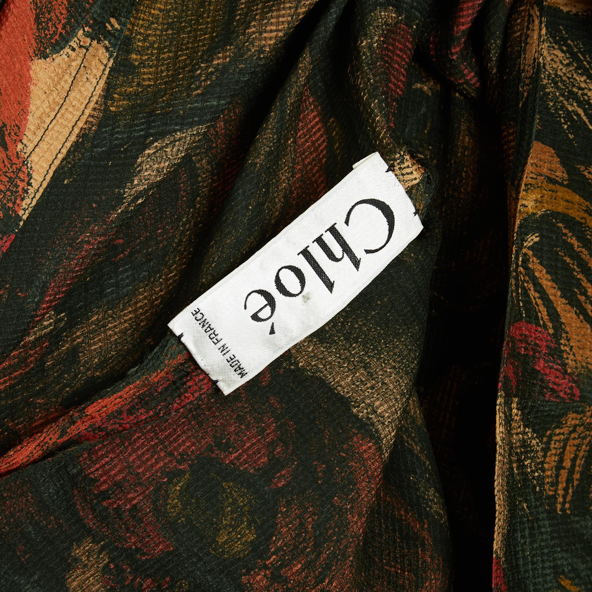 da uomo o donna Chloe 1985s Top FR40 Camicetta di seta autunnale oversize UK12 US10 Karl Lagerfeld for Chloe in vendita