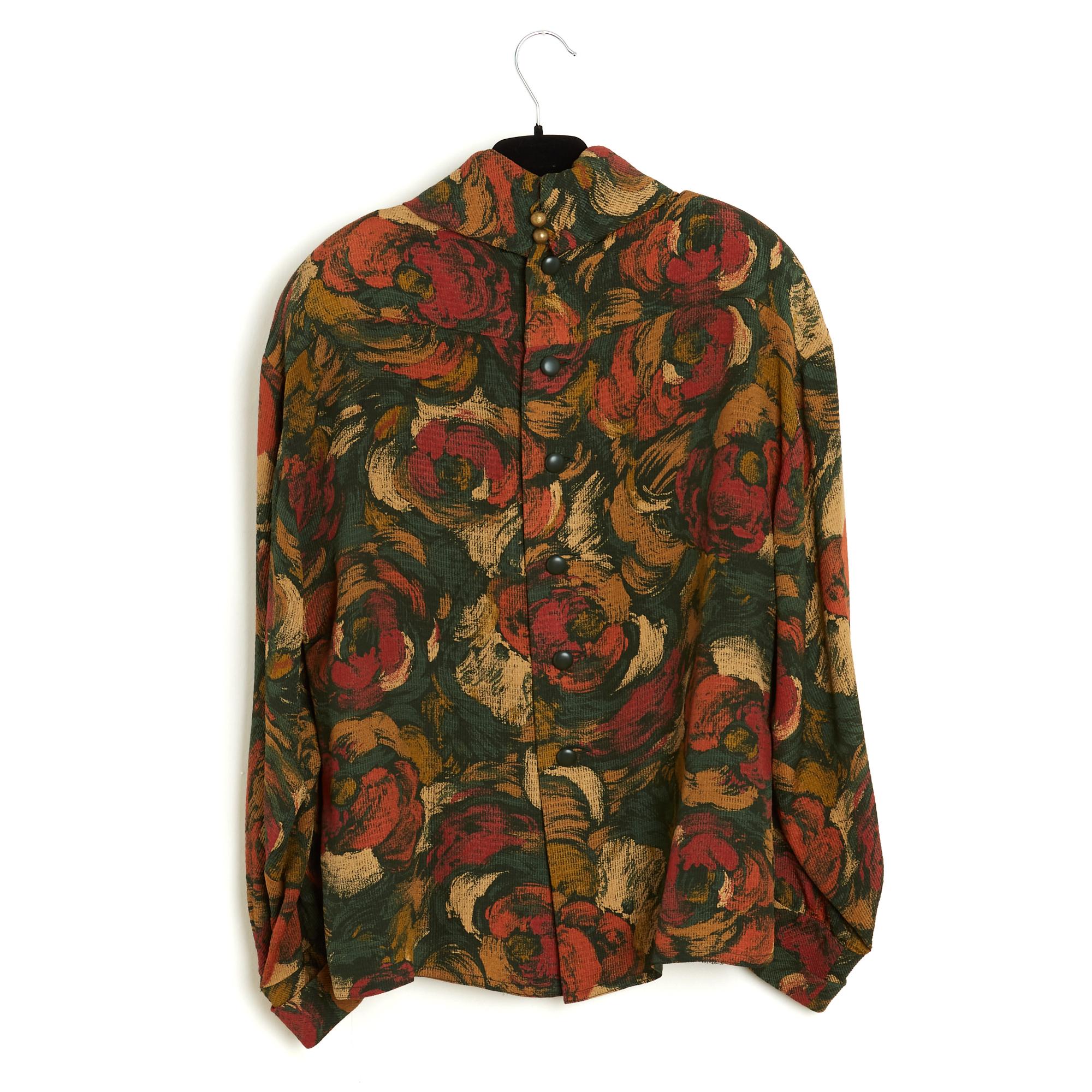 Chloe 1985s Top FR40 Camicetta di seta autunnale oversize UK12 US10 Karl Lagerfeld for Chloe in vendita 1