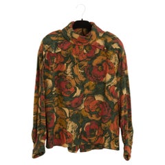 Chloe 1985s Top FR40 Camicetta di seta autunnale oversize UK12 US10 Karl Lagerfeld for Chloe