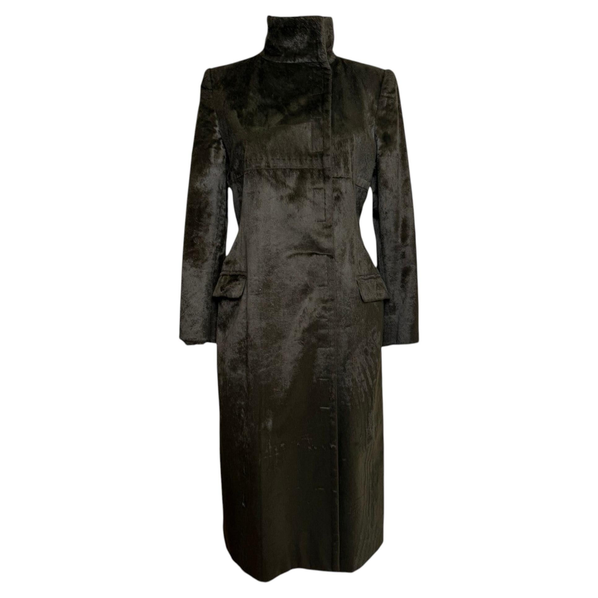 Chloé 1990s Faux Fur Long Coat