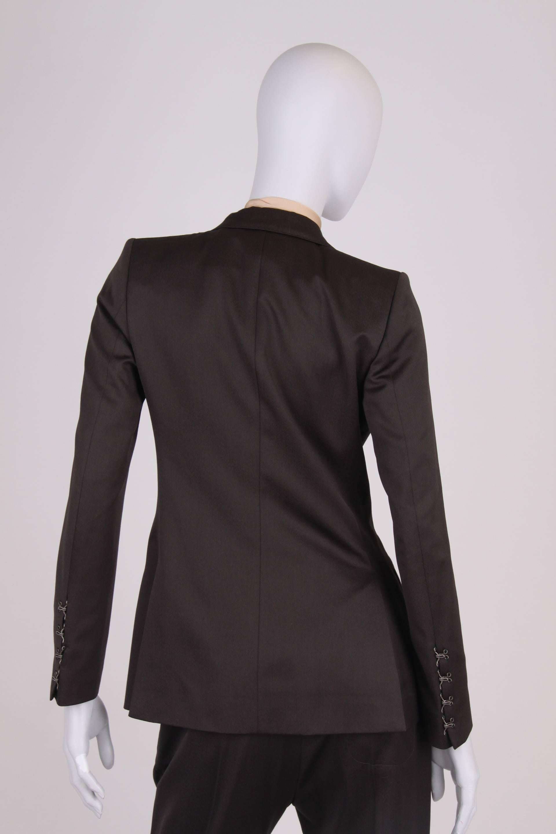 Chloe 2-pcs Suit Jacket & Trousers - brown In Excellent Condition For Sale In Baarn, NL