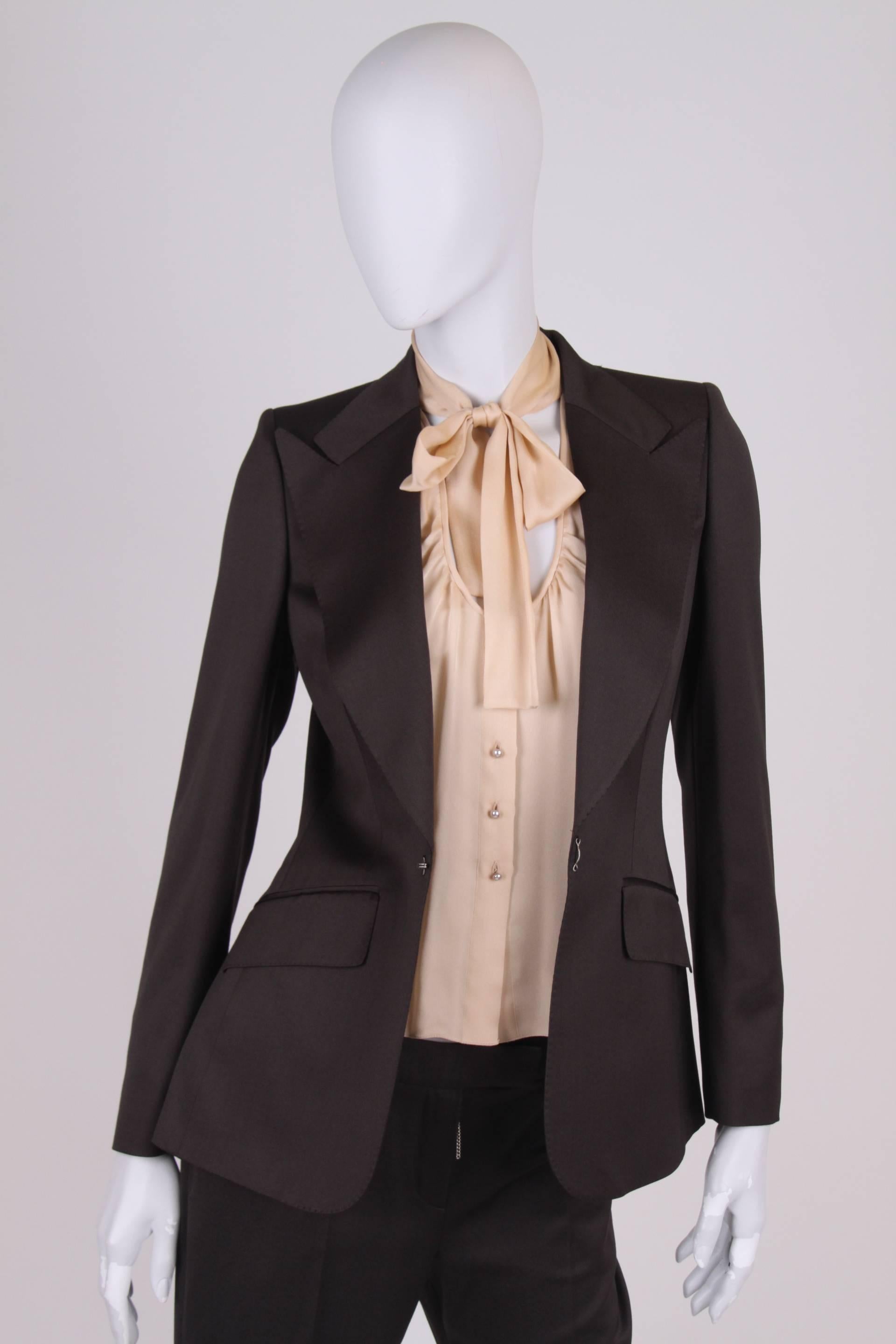 Women's Chloe 2-pcs Suit Jacket & Trousers - brown For Sale