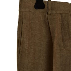 Chloé 2006 Short Bermuda Lin Brun FR36 Khaki Brown Linen Shorts UK8 US27 Chloe