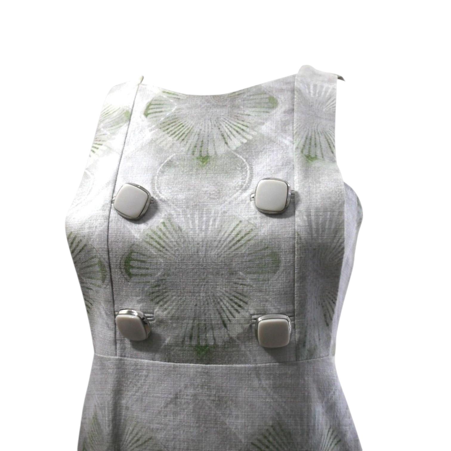 Gray CHLOE 2007 Collection SHIFT A-LINE DRESS GREY Green Silver 40 4 6 For Sale