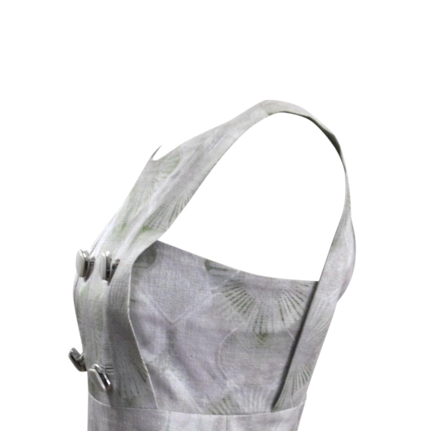 Women's CHLOE 2007 Collection SHIFT A-LINE DRESS GREY Green Silver 40 4 6 For Sale