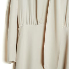 Chloé 2012 Robe FR40 Chalk Crepe Tie Dress UK12 US10 Chloe