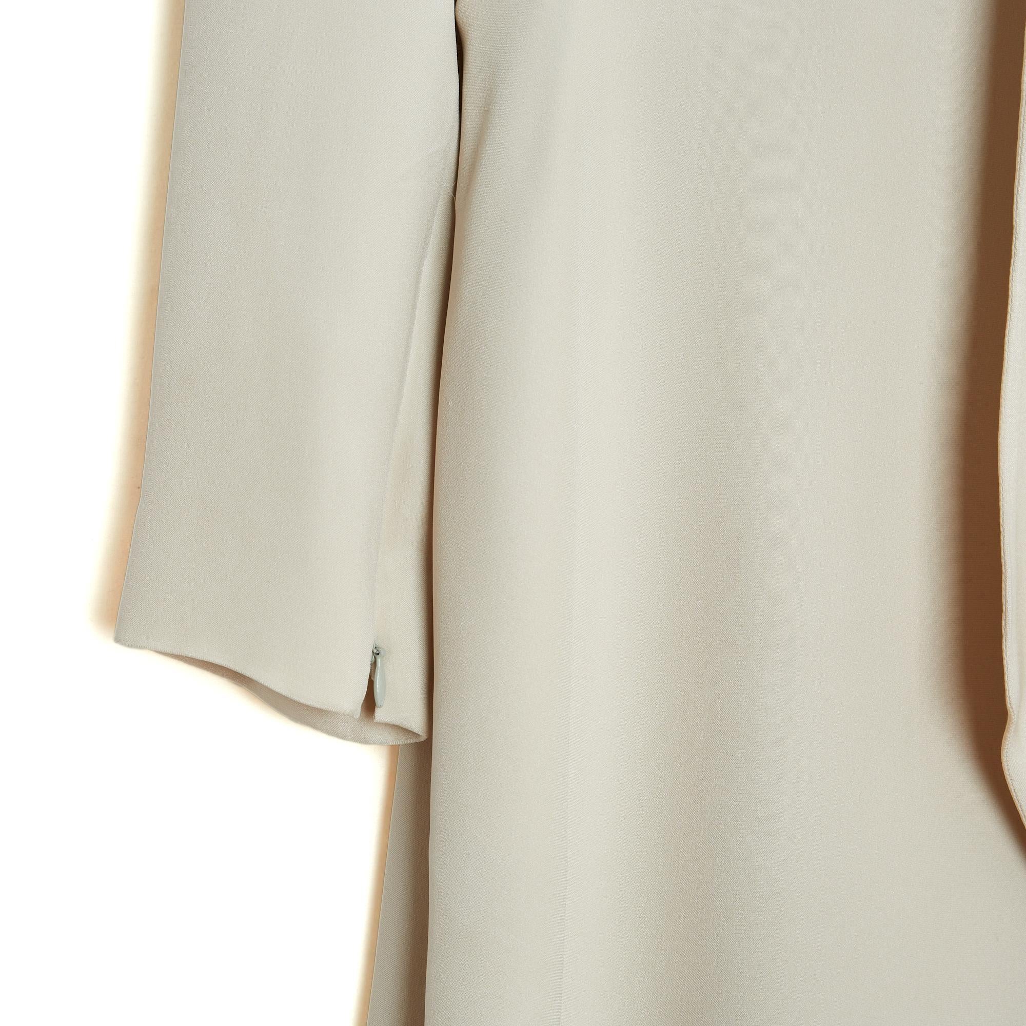 Chloé 2012 Robe FR40 Kreide Krepp Krawattenkleid UK12 US10 Chloe Damen im Angebot