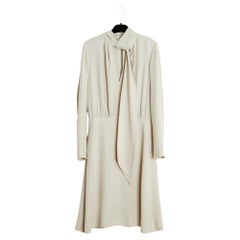 Chloé 2012 Robe FR40 Gesso Crepe Tie Dress UK12 US10 Chloe