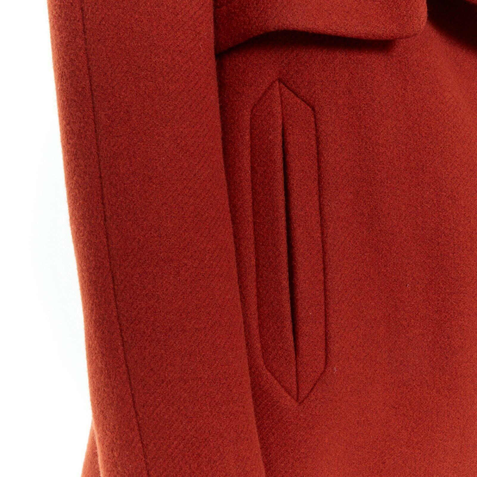 CHLOE 2015 red brown detachable lambskin fur shearling collar coat FR 38 M 6