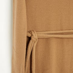 Chloé 2015 Robe FR38 Maxi Camel Wool Knit Dress and Belt UK10 US8 New Chloe
