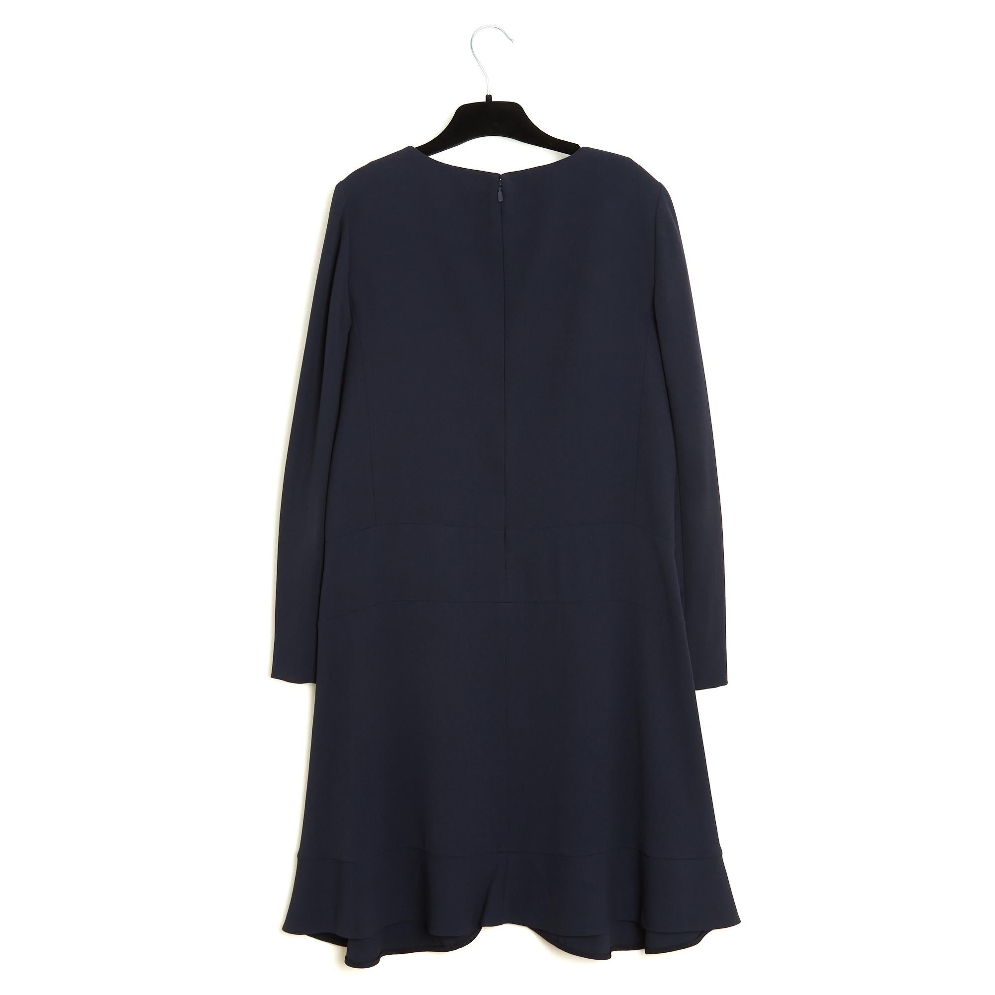 Donna Chloé 2015 Robe marine FR38 Marin Crepe ruches Abito perfetto UK10 US8 Chloe in vendita