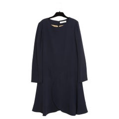Chloé 2015 Robe marine FR38 Marin Crepe ruches Abito perfetto UK10 US8 Chloe