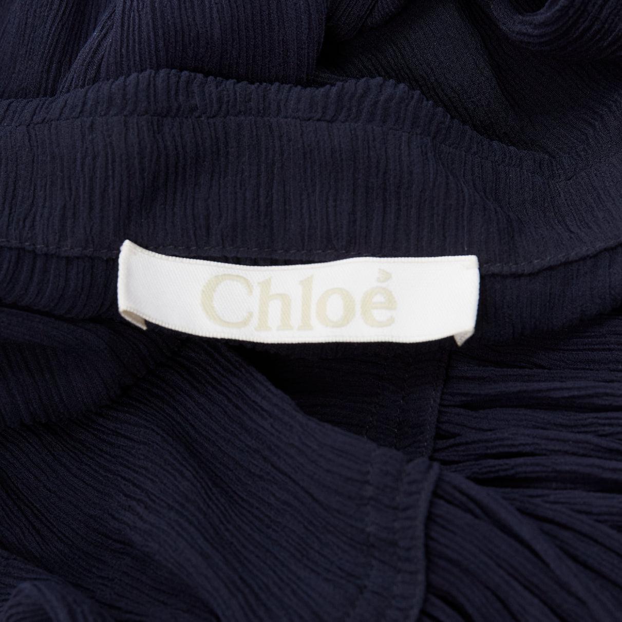 CHLOE 2015 Runway silk chiffon voluminous ruffle sleeve tie neck boho blouse 4