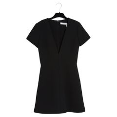Chloé 2018 Robe courte FR34 36 Black Crepe Short Dress UK6 to 8 US4 to 6 Chloe
