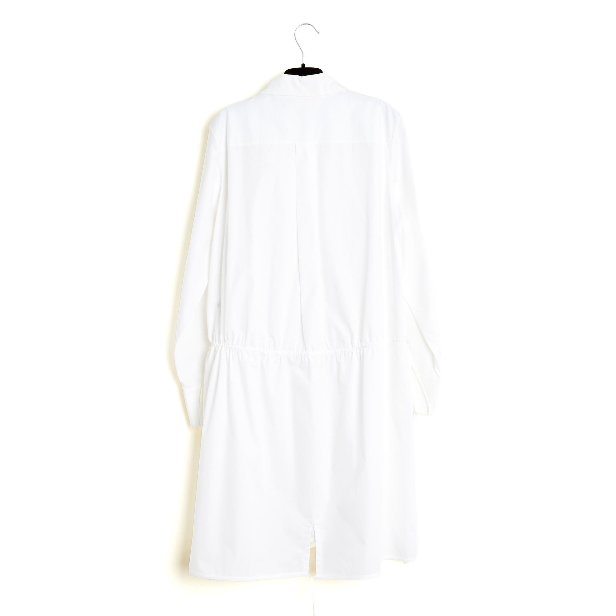 Chloé 2018 Robe Plastron FR40 Camisa de encaje de popelina con volantes Vestido UK12 US10 Chloe en venta 2