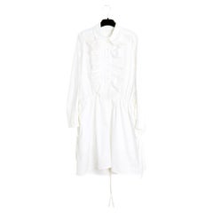 Chloe 2018 Robe Plastron FR40 Chemise en popeline à volants Robe UK12 US10 Chloe