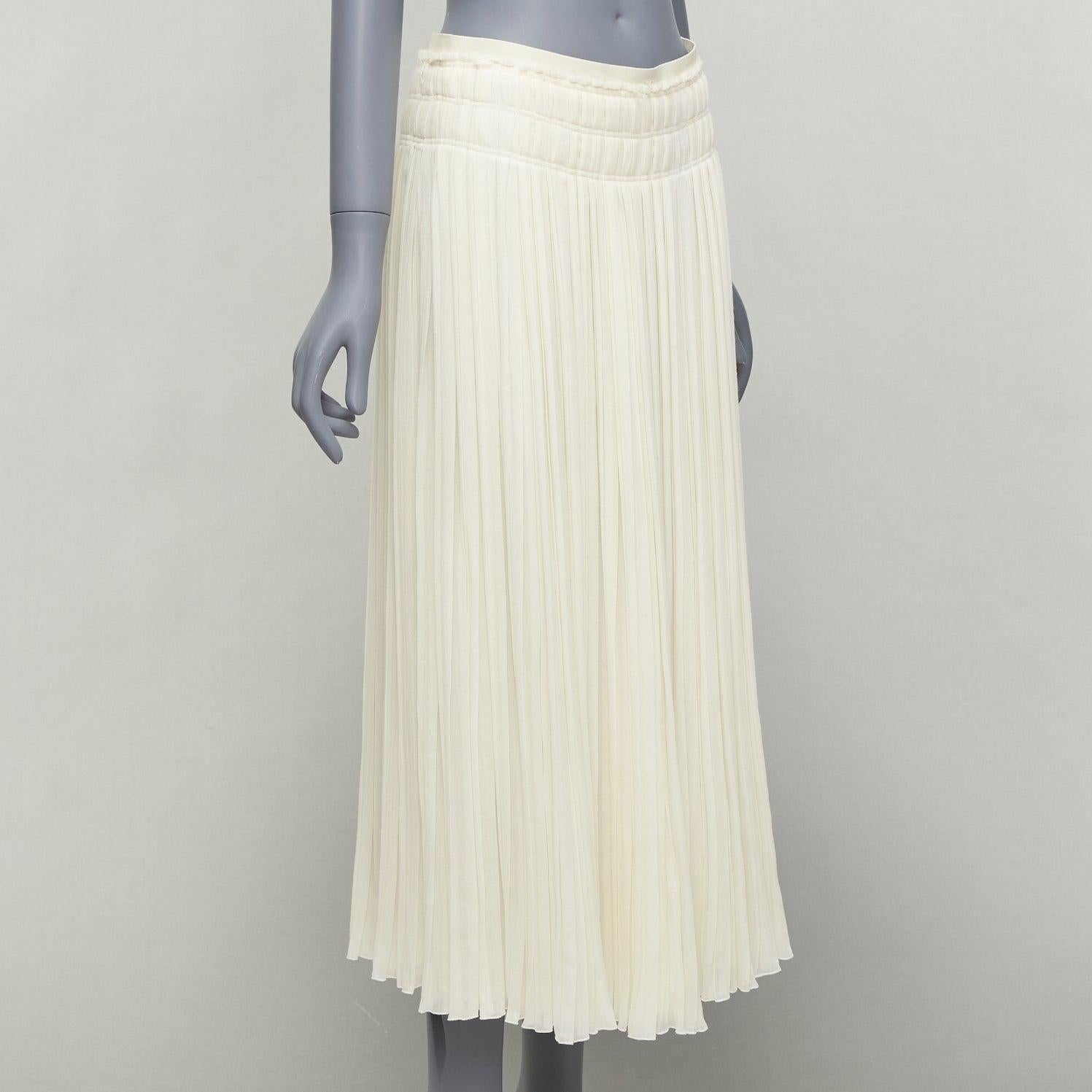 CHLOE 2021 virgin wool soft leather trim mid waist midi pleated skirt
Reference: NKLL/A00043
Brand: Chloe
Collection: 2021
Material: Virgin Wool, Leather
Color: Cream
Pattern: Solid
Closure: Zip
Lining: Cream Fabric
Extra Details: Side zip.
Made in: