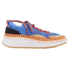 CHLOE 2023 Nama multicolor topstitch suede fabric chunky sneaker EU39