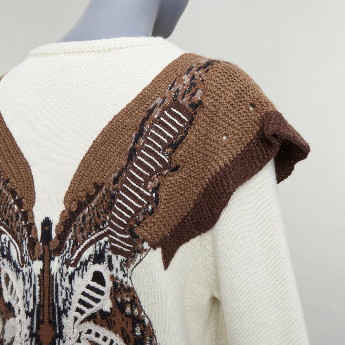 CHLOE 2023 pull-over en laine blanche naturelle et cachemire à appliques en tricot à volants M
Référence : NILI/A00087
Marque : Chloe
MATERIAL : Laine, cachemire
Couleur : Crème, Marron
Motif : Imprimé animal
Fermeture : Pull-over
Détails